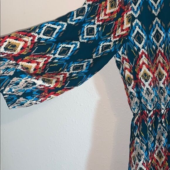 Patterned 3/4 Sleeve Dress Size: Small - Picture 4 of 6